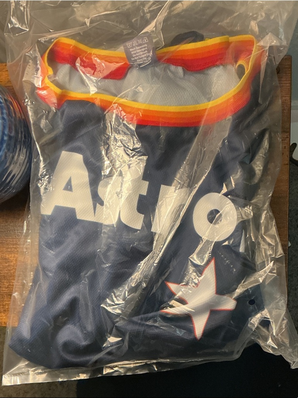 Navy Athletic Jersey with Rainbow Trim Astro